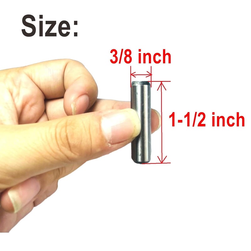 ZDingTech 6PCS 3/8 x 1-1/2 Dowel Pins,3/8 inch x 1-1/2 inch Metal dowel pins,Shelf Pegs 3/8 inch,Bearings Alloy Steel pins Wood Bunk Bed Dowel Pins 3/8 Shelf Pins 3/8 inch Metal pins,Shelf Support peg - Image 3